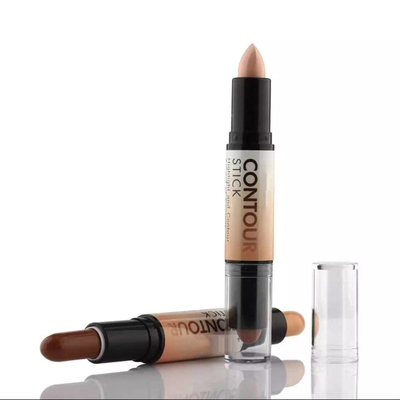 Creamy Highlighter & Contour Stick - Two Way Rotating Stick - Make Up Cosmetics For Professional Face Makeup