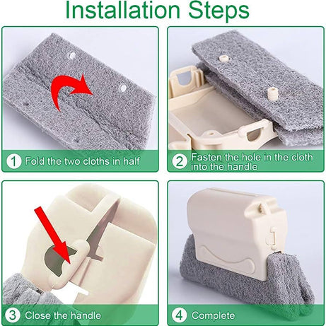 Creative Groove Cleaning Brush,Quickly Clean All Corners And Gaps,Detachable Door Window Track Cleaning Brushes Useful Washable Venetian Blade Dust Cl - Oshi.pk - Buy & Sell Online