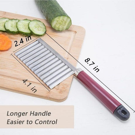 Crinkle Cutter Knife Stainless Steel Cutting Wave Slicer