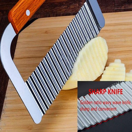 Crinkle Potato Cutter Wavy Chopper Knife Stainless Steel Blade - Oshi.pk - Buy & Sell Online