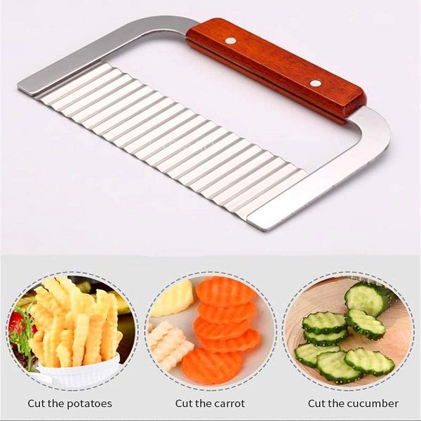 Crinkle Potato Cutter Wavy Chopper Knife Stainless Steel Blade - Oshi.pk - Buy & Sell Online