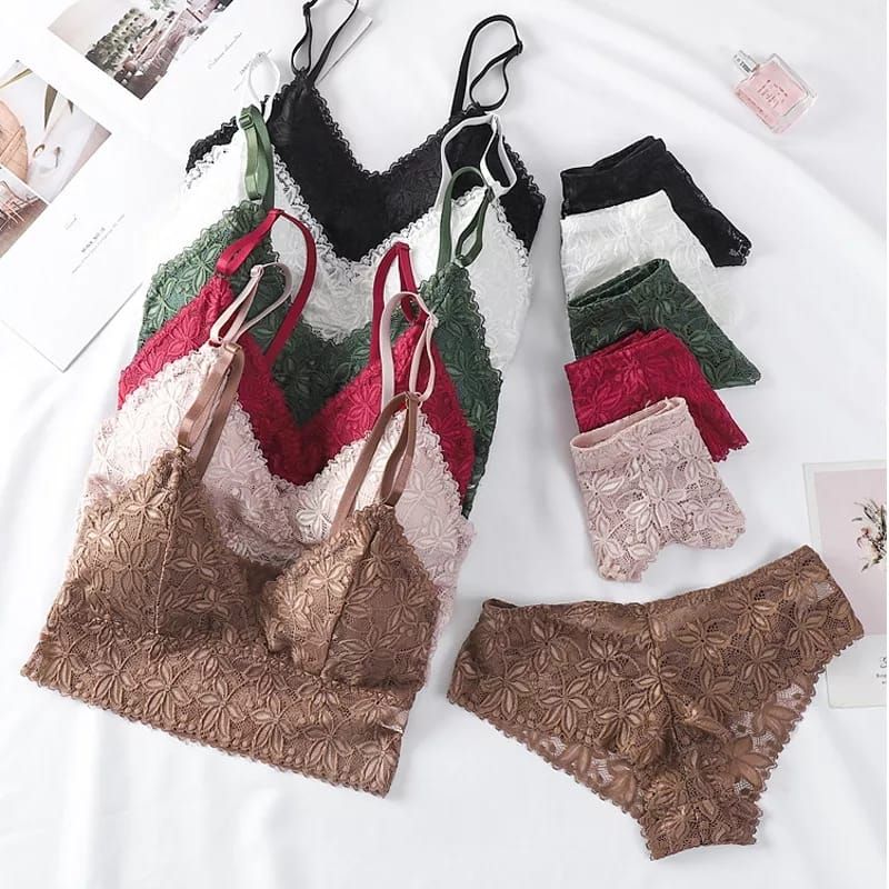 Flower Laced Bralette Without Underwear - Oshi.pk - Buy & Sell Online