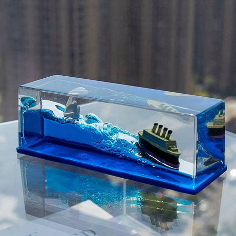 Cruise Ship Fluid Drift Bottle Hourglass Living Room Decoration Creative Sea Boat Ornaments Home Decor Toys Birthday Gift - Oshi.pk - Buy & Sell Online