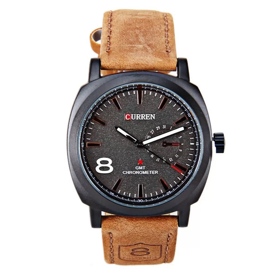 CURREN 8139 Unisex Stylish Quartz Analog Watch With Leather Strap - Oshi.pk - Buy & Sell Online