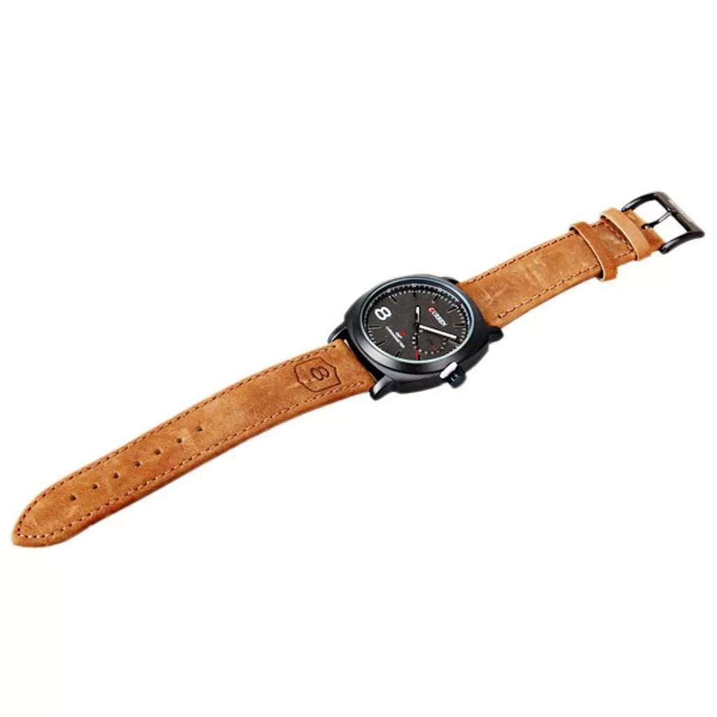 Curren Unisex Stylish Quartz Analog Watch with Leather Strap - Oshi.pk - Buy & Sell Online