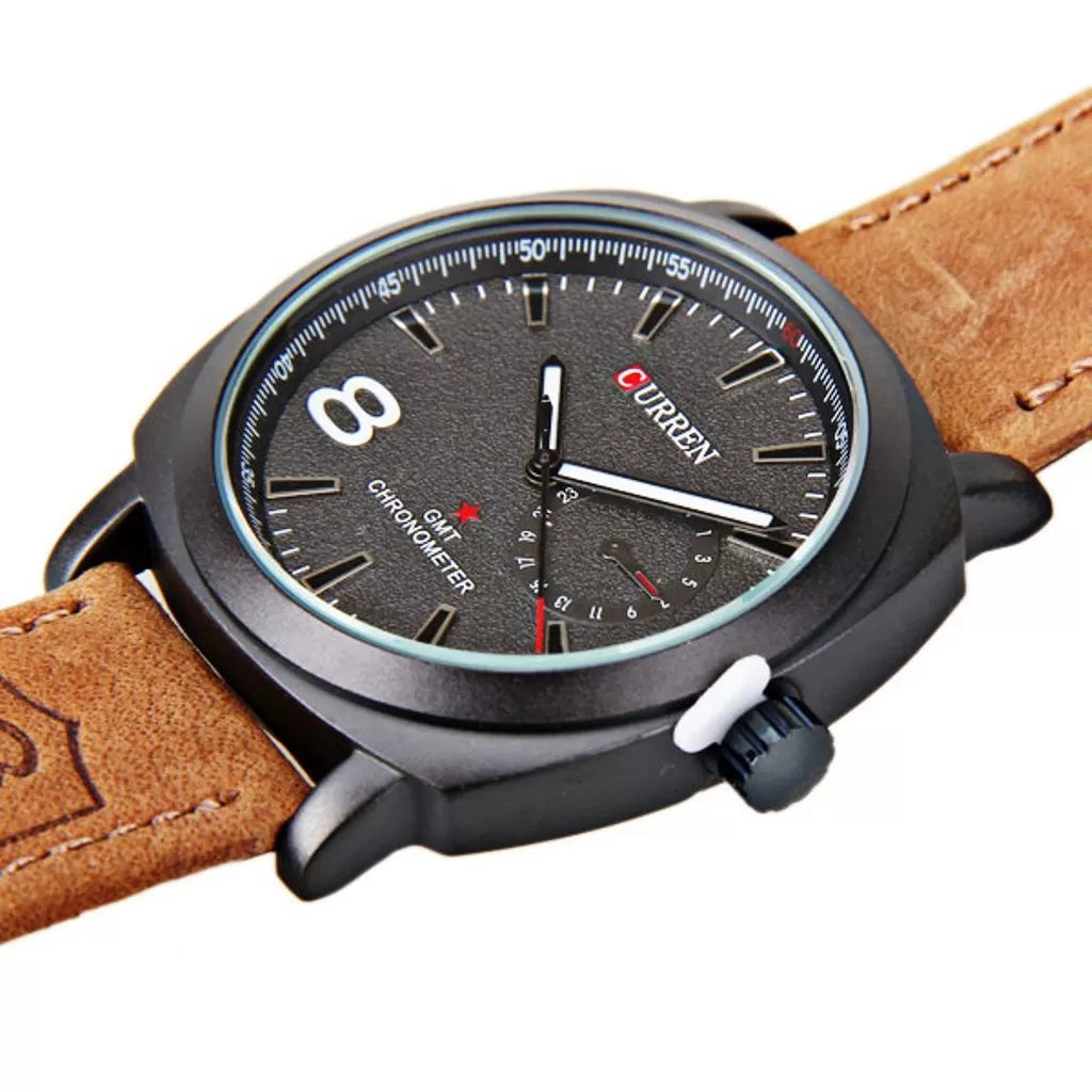 Curren Unisex Stylish Quartz Analog Watch with Leather Strap - Oshi.pk - Buy & Sell Online