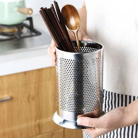 Cutlery Heavy Duty Stainless Steel Kitchen Utensils Spoon Holder - Oshi.pk - Buy & Sell Online