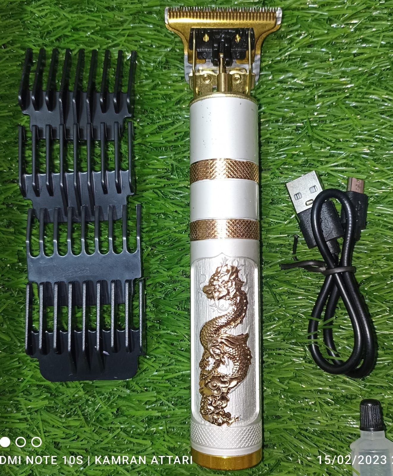 DALING DL-1501A Metal Carving Desgin Professional Electric Beard And Hair Trimmer Barber Hair Clipper For Men - Oshi.pk - Buy & Sell Online