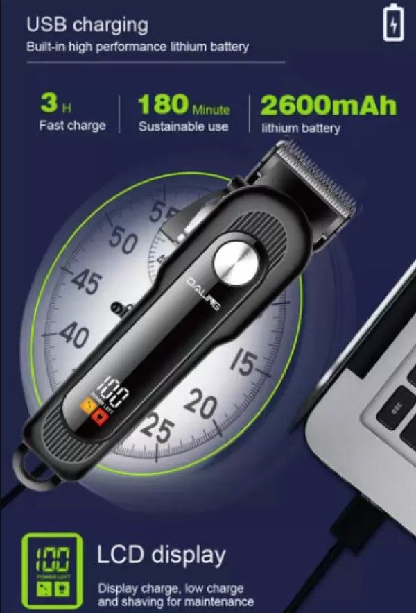 DALING PROFESSIONAL Hiar Trimmer Professional DL 1583 Trimmer 120 min Runtime 4 Length Settings Hair Trimmer And Shaver For Men - Oshi.pk - Buy & Sell Online