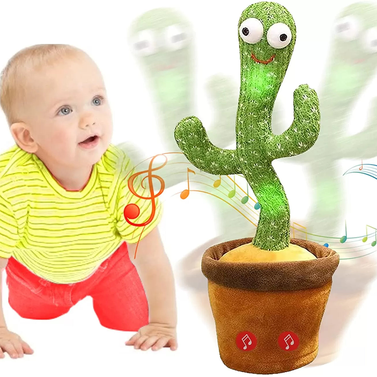 Dancing Cactus Plush Toy Electronic Shake Funny Childhood Toy Home Decor