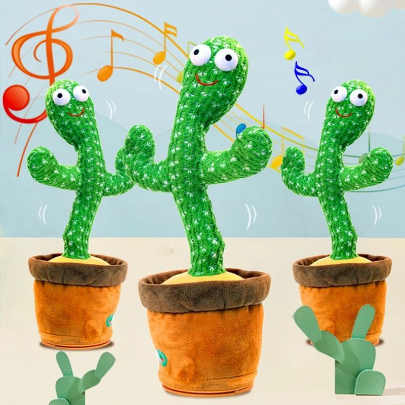 Dancing Cactus Toy Repeat Talking USB Charging Can Sing Record Cactus Bailarín Dansant Kids Education Toys Birthday Present - Oshi.pk - Buy & Sell Online