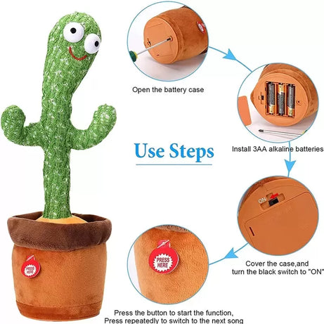 Dancing Cactus Toy with Recording - Plush Funny Electronic Shaking Cactus - Oshi.pk - Buy & Sell Online