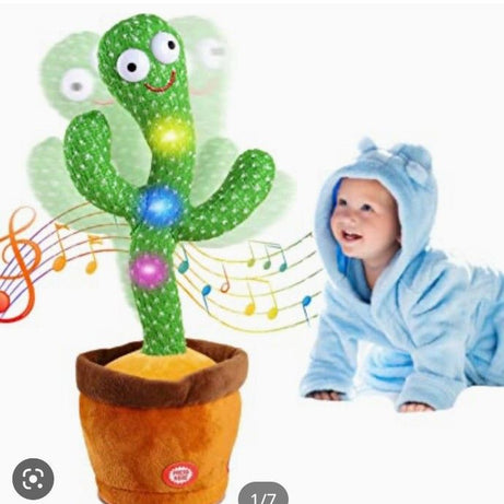 Dancing Cactus Toy with Recording - Rechargable Electronic Shaking, Singing and Dancing Cactus Funny Toy - Oshi.pk - Buy & Sell Online
