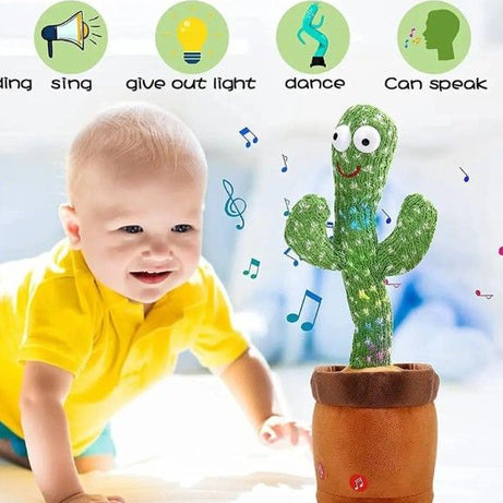 Dancing Cactus Toy with Recording - Rechargable Electronic Shaking, Singing and Dancing Cactus Funny Toy - Oshi.pk - Buy & Sell Online