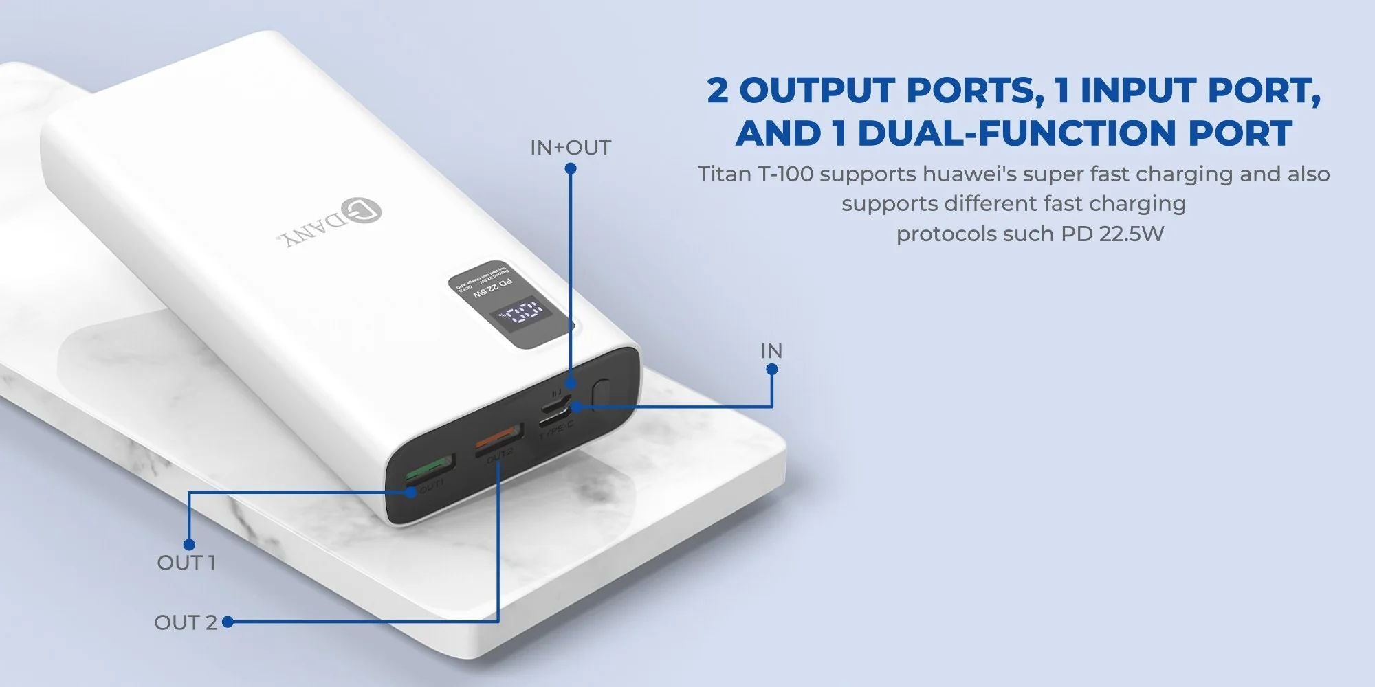 Dany Titan T-100 20000Mah Power Bank - Oshi.pk - Buy & Sell Online