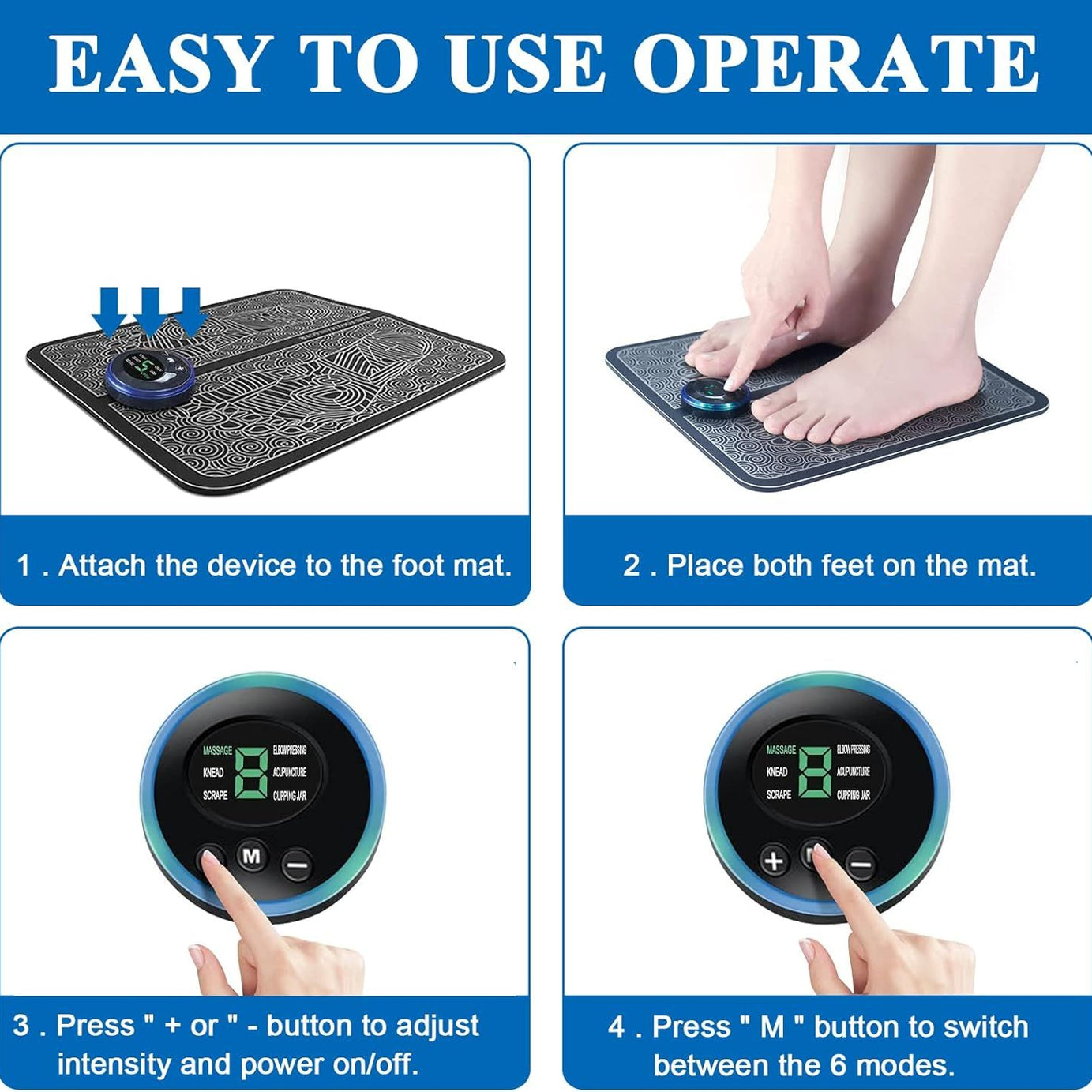 Deal Offer Buy 1 Get 1 Free Ems Foot Massager with Free Mini Neck Massager