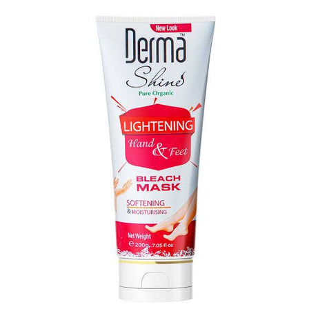 DERMA SHINE HAND & FEET LIGHTNING BLEACH MASK - SOFTNING & MOISTURIZING