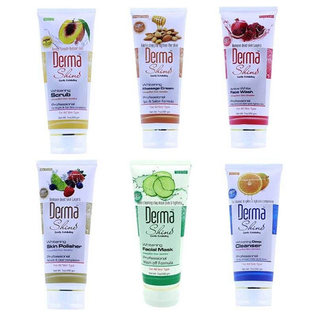 DERMA SHINE WHITENING FRUIT FACIAL KIT PACK OF 6