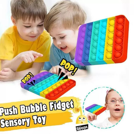 Design Variety Shape Fun Push Bubble Silicone Pop It Fidget Anti Stress Autism Sensory Toys for Kids Adults - Oshi.pk - Buy & Sell Online