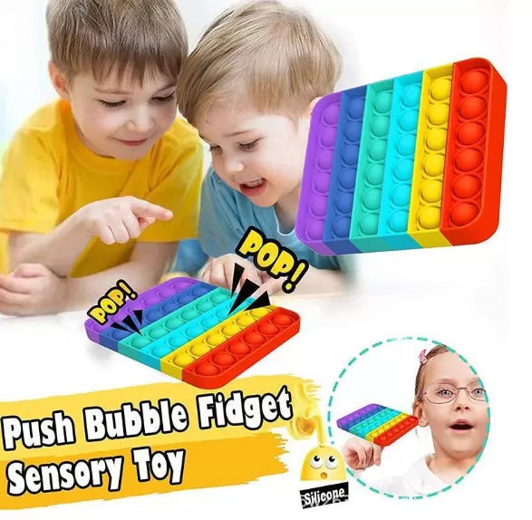 Design Variety Shape Fun Push Bubble Silicone Pop It Fidget Anti Stress Autism Sensory Toys for Kids Adults - Oshi.pk - Buy & Sell Online