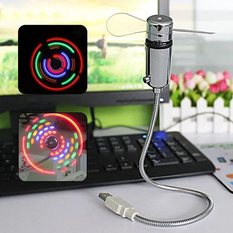 Desktop Fan Flexible Degree Adjustment Luminous Pocket Fan - Oshi.pk - Buy & Sell Online
