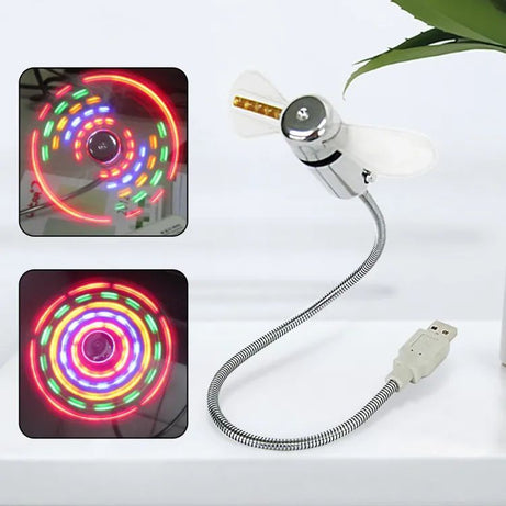 Desktop Fan Flexible Degree Adjustment Luminous Pocket Fan