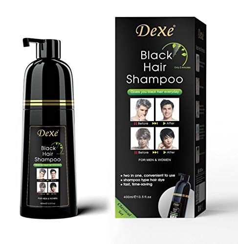 Dexe Black Hair Shampoo 400 ML - Instant Hair Blackening Dye for Men Women - Black Color - Oshi.pk - Buy & Sell Online
