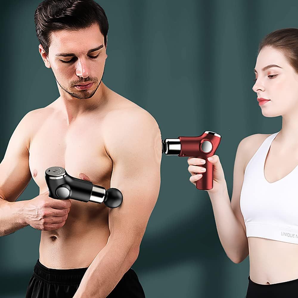 Digital Massage Gun for Muscle and Deep Tissue Portable Massager with 4 Massage Heads, Rechargeable Electric Body Massager for Any Pain Relief - Oshi.pk - Buy & Sell Online