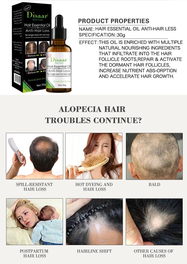DISAAR Hair Growth Essential Oil Anti Hair Loss Treatment 30ml DS325-1 - Oshi.pk - Buy & Sell Online
