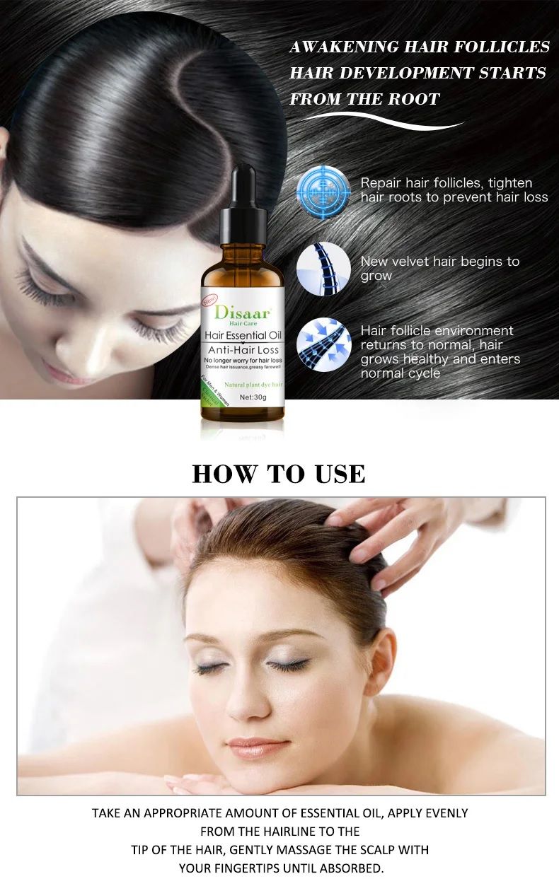 DISAAR Hair Growth Essential Oil Anti Hair Loss Treatment 30ml DS325-1 - Oshi.pk - Buy & Sell Online