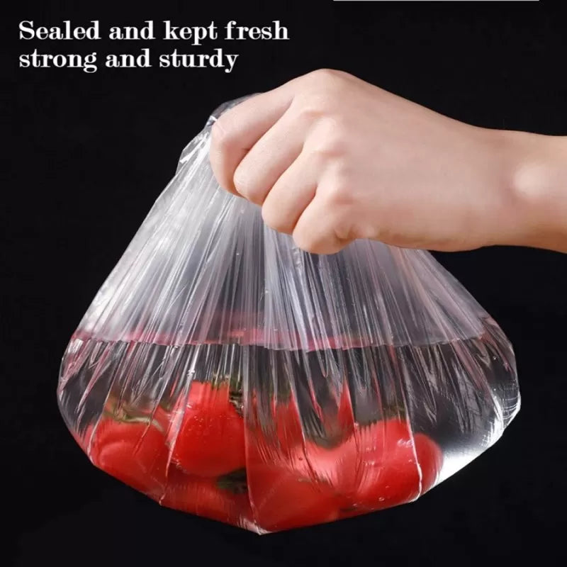 Disposable Cling Film Cover Elastic Food Cover 100+/- Pcs Disposable Bowl Covers Dish Plate Covers Transparent Universal Food Covers - Oshi.pk - Buy & Sell Online