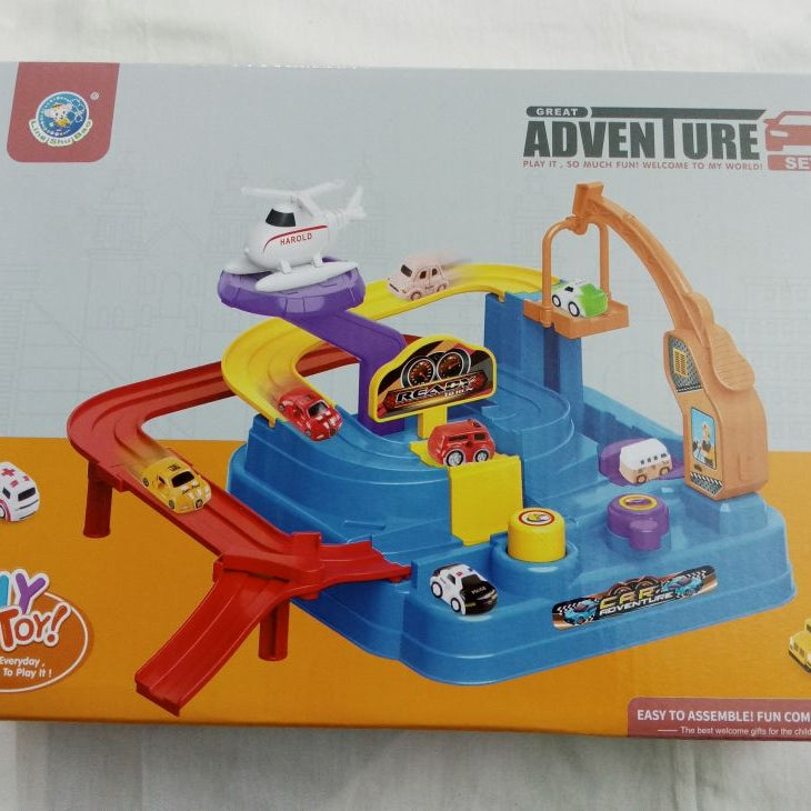 DIY Adventure Playset - with Mini cars n helicopter - Mechanical toy - Oshi.pk - Buy & Sell Online