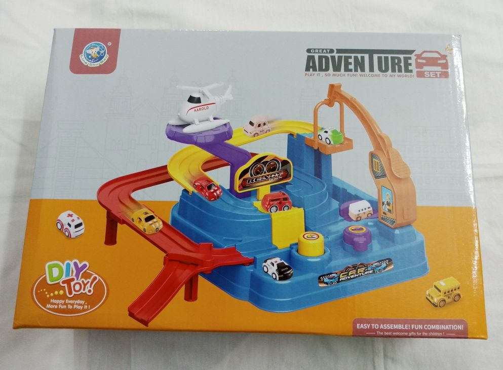 DIY Adventure Playset - with Mini cars n helicopter - Mechanical toy - Oshi.pk - Buy & Sell Online