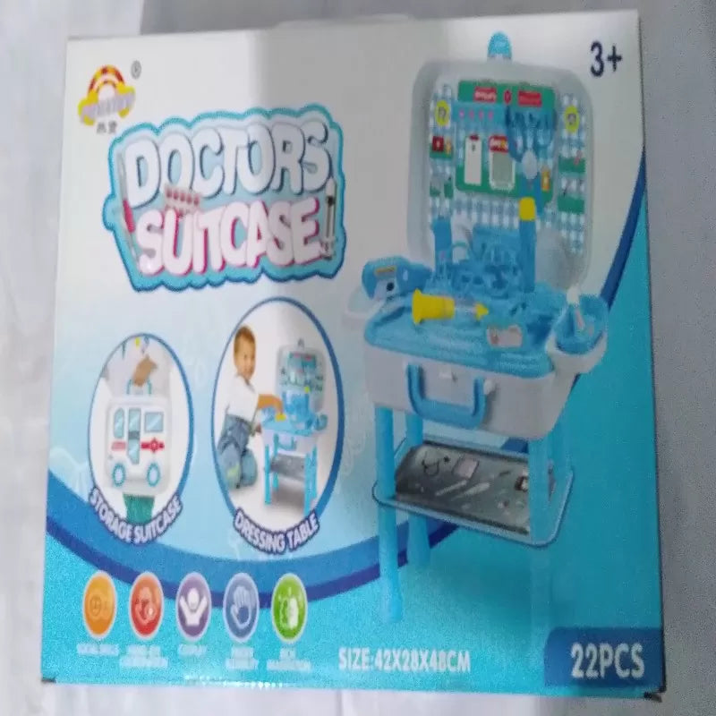 Doctor's Suitcase 22 pieces - Medical Pretend Play - Transforms manually to Doctor Table - Oshi.pk - Buy & Sell Online