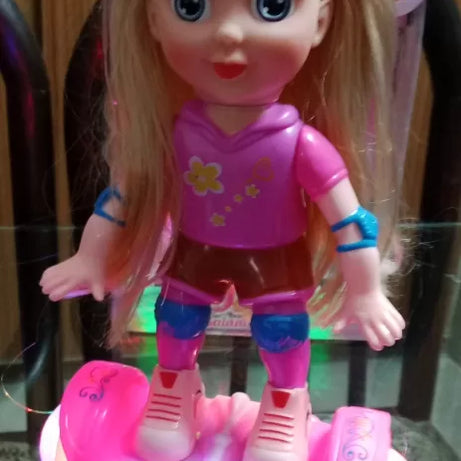 Doll Balance car - Skating Doll - Battery operated - Music n Light - Bump n Go