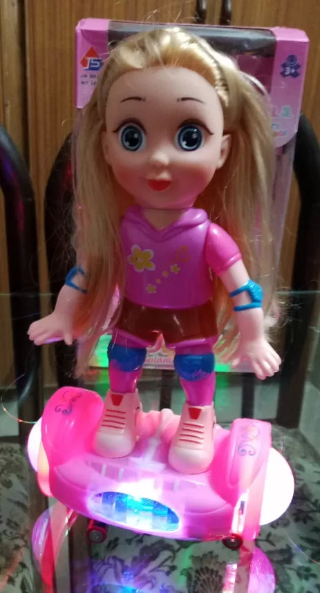 Doll Balance car - Skating Doll - Battery operated - Music n Light - Bump n Go