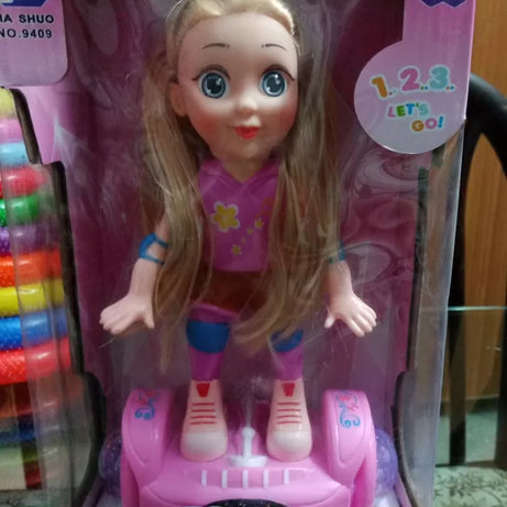 Doll Balance car - Skating Doll - Battery operated - Music n Light - Bump n Go