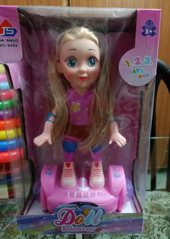 Doll Balance car - Skating Doll - Battery operated - Music n Light - Bump n Go