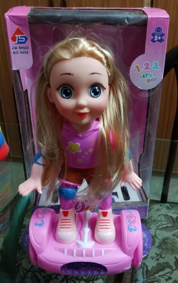 Doll Balance car - Skating Doll - Battery operated - Music n Light - Bump n Go
