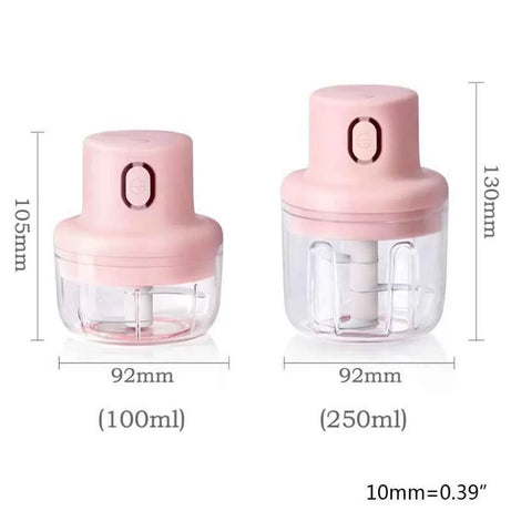Double Bowl Rechargeable Powerful Mini Electric Food Garlic Chopper - Oshi.pk - Buy & Sell Online