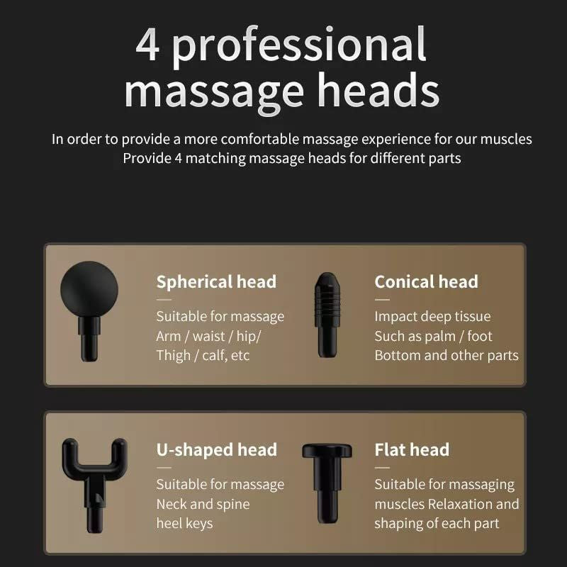 Double heads Massage Pro deep tissue vibration hand held muscle massager physio booster gun massage gun full body pain relief - Oshi.pk - Buy & Sell Online