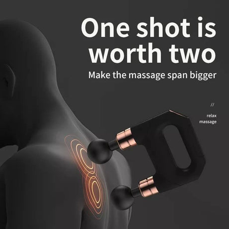 Double heads Massage Pro deep tissue vibration hand held muscle massager physio booster gun massage gun full body pain relief - Oshi.pk - Buy & Sell Online