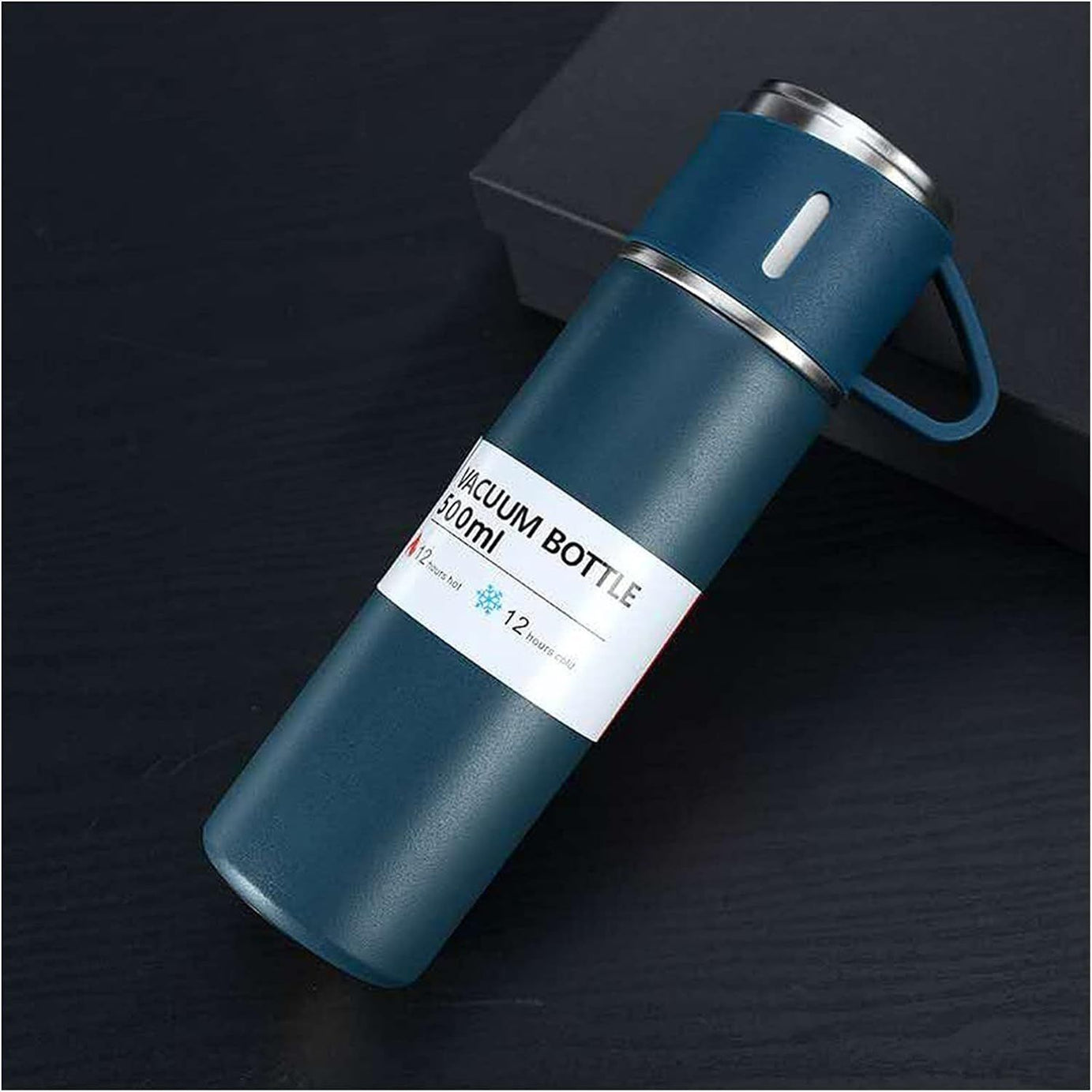 Double Stainless Steel 500ML Water bottles 3 In 1 set of Thermos Mug Leak Proof Travel Flasks Cup Cup for Tea Water Coffee Thermos Caffe Gift Box - Oshi.pk - Buy & Sell Online