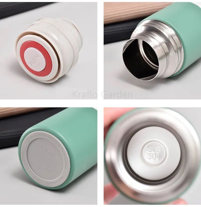 Double Stainless Steel 500ML Water bottles 3 In 1 set of Thermos Mug Leak Proof Travel Flasks Cup Cup for Tea Water Coffee Thermos Caffe Gift Box - Oshi.pk - Buy & Sell Online