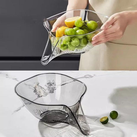 Drainage Basket Funnel Vegetable & Fruits Washing