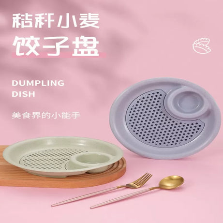Dual-layer Dumpling Plates Wheat Straw Dish Tool - Oshi.pk - Buy & Sell Online