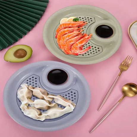 Dual-layer Dumpling Plates Wheat Straw Dish Tool - Oshi.pk - Buy & Sell Online