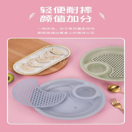 Dual-layer Dumpling Plates Wheat Straw Dish Tool - Oshi.pk - Buy & Sell Online