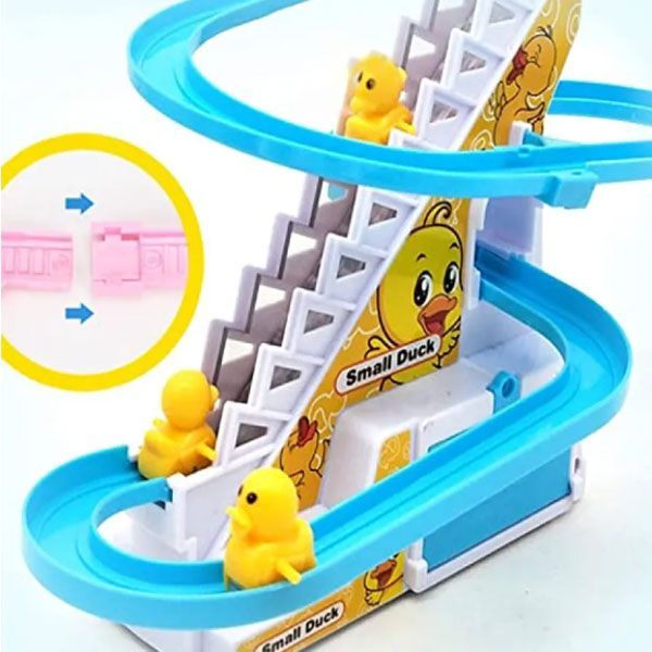 Duck Climbing Stairs Toy With Flashing Lights And Music On Off Button - Oshi.pk - Buy & Sell Online