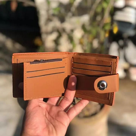 Dunbollu Genuine Leather Men Wallet Small Mini Card Holder Male Wallet Pocket Retro Purse High Quality Magnetic lock - Oshi.pk - Buy & Sell Online